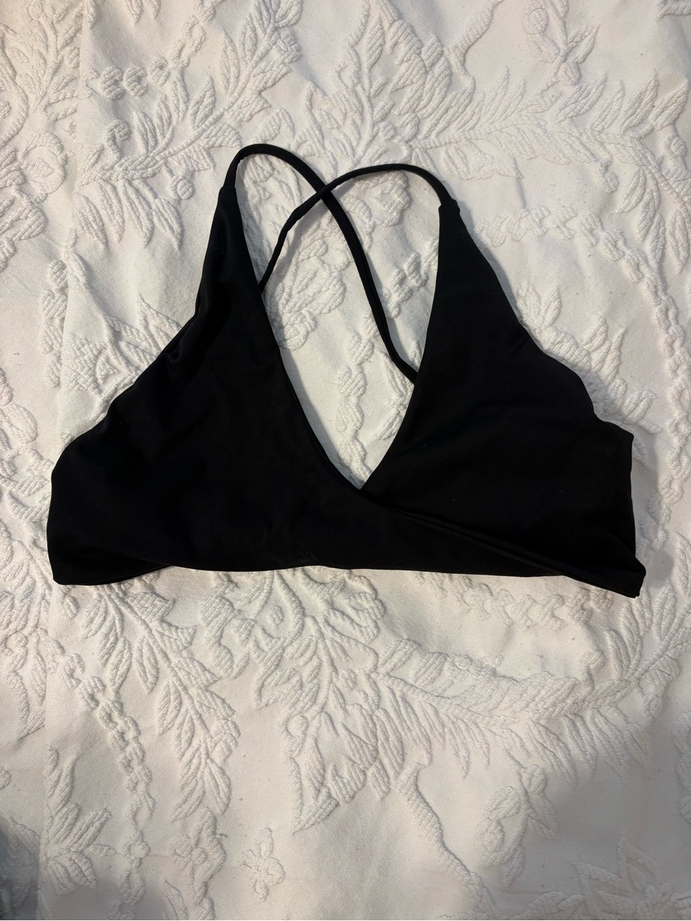 Women's Black Strappy Bralette - Lightweight Comfort